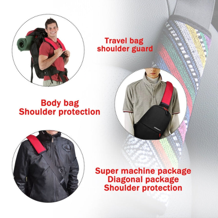 Ethnic Style Linen Car Seat Belt Cover Shoulder Pads