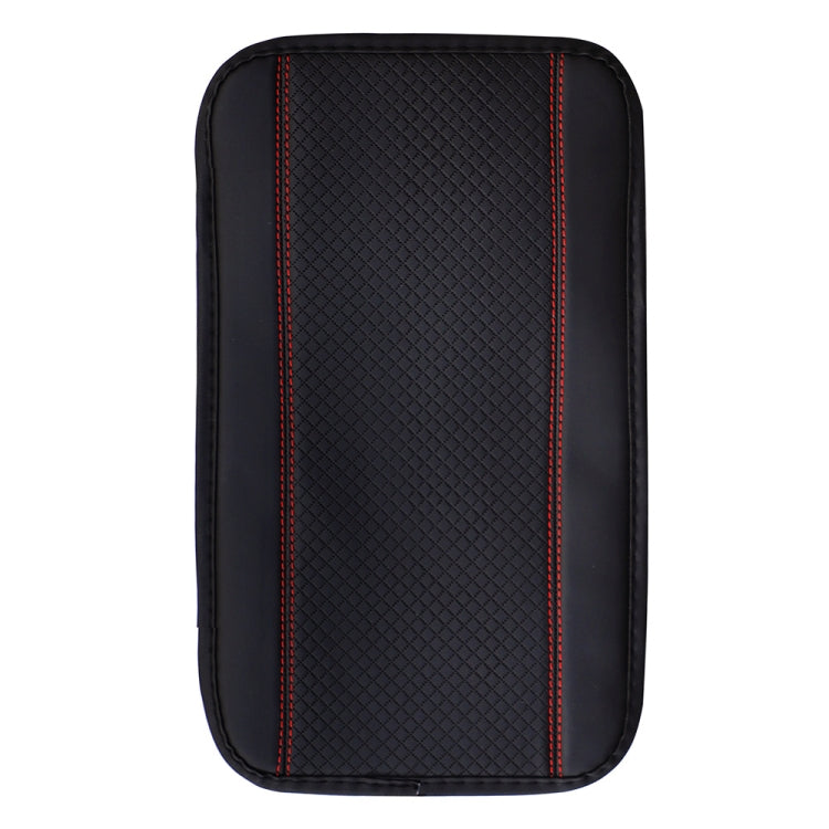 Car Center Console Cover Mat Fiber Leather Embossed Double Line Armrest Cover