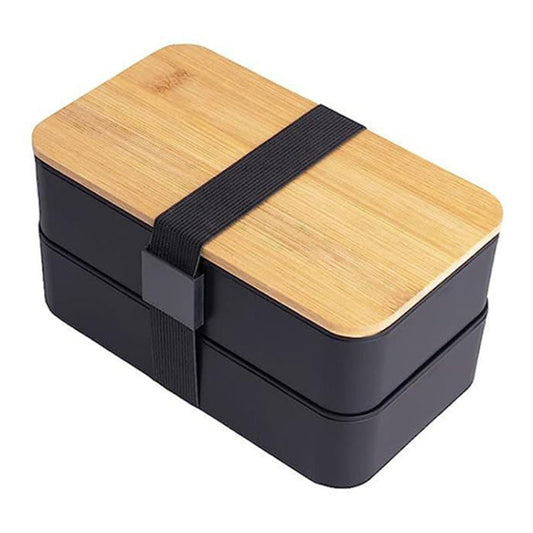 1200ml Portable Compartment Insulated Double Layer Lunch Box Microwavable Plastic Food Container