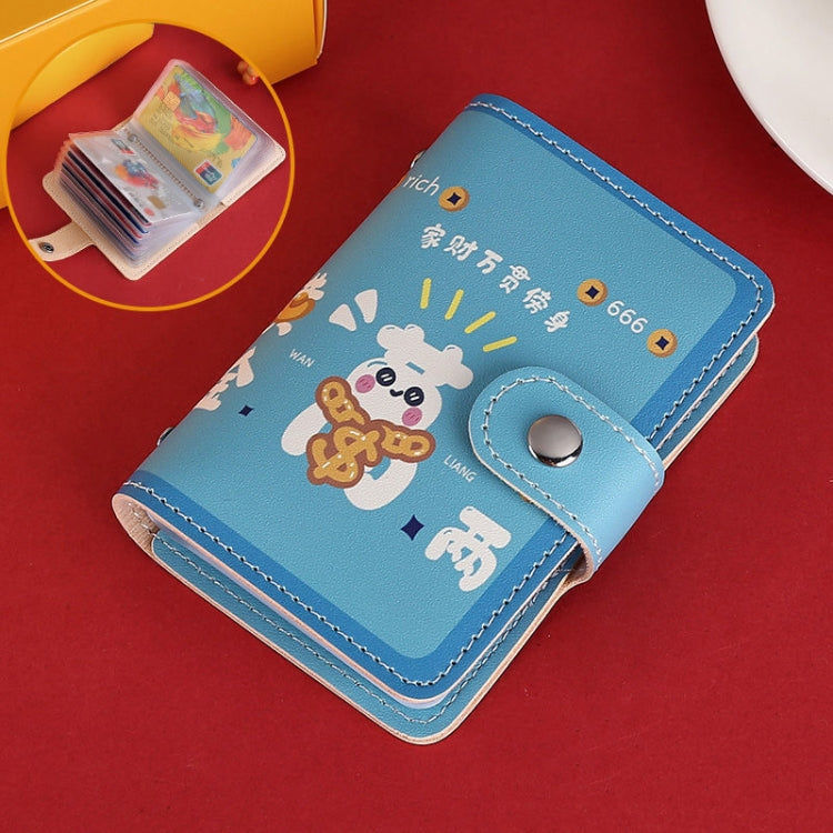 Festive Cartoon Snap-Type Anti-Degaussing Card Holder Lucky Change ID Storage Bag