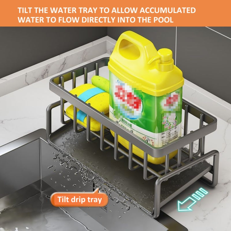 Kitchen Sink Multifunctional Drain Rack Sponge Rag Storage Shelf