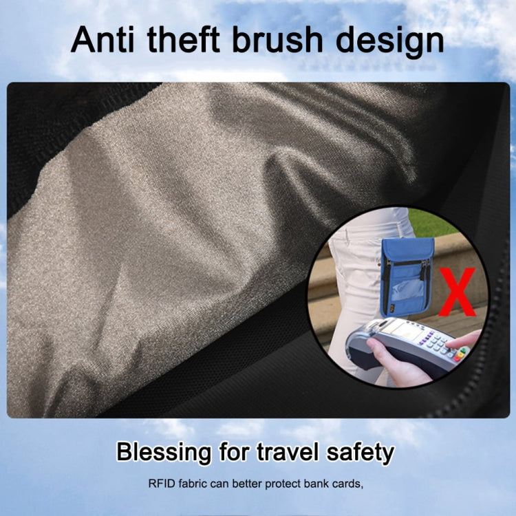 Passport ID Bag Anti-Theft Brush Card Bag Multi-Functional Neck Cell Phone Bag