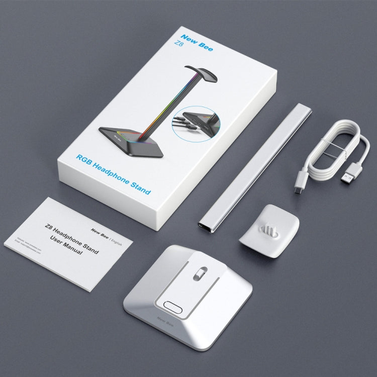 New Bee Dual Output Colorful Headset Display Rack HUB Expansion Headphone Holder