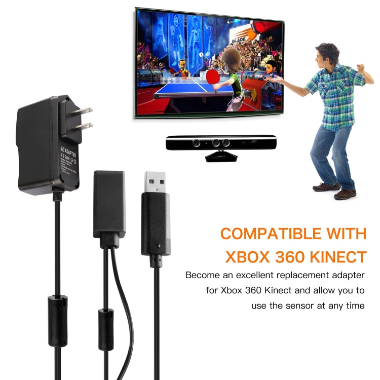 For Microsoft Xbox 360 Kinect Sensor Charger USB AC Adapter Power Supply
