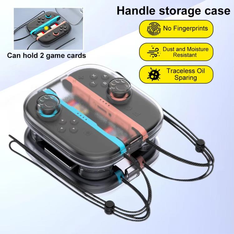 For Nintendo Switch 2 Joy-Con Crystal Storage Case Organizer Anti-Scratch Travel Box With 2 Game Card Slots