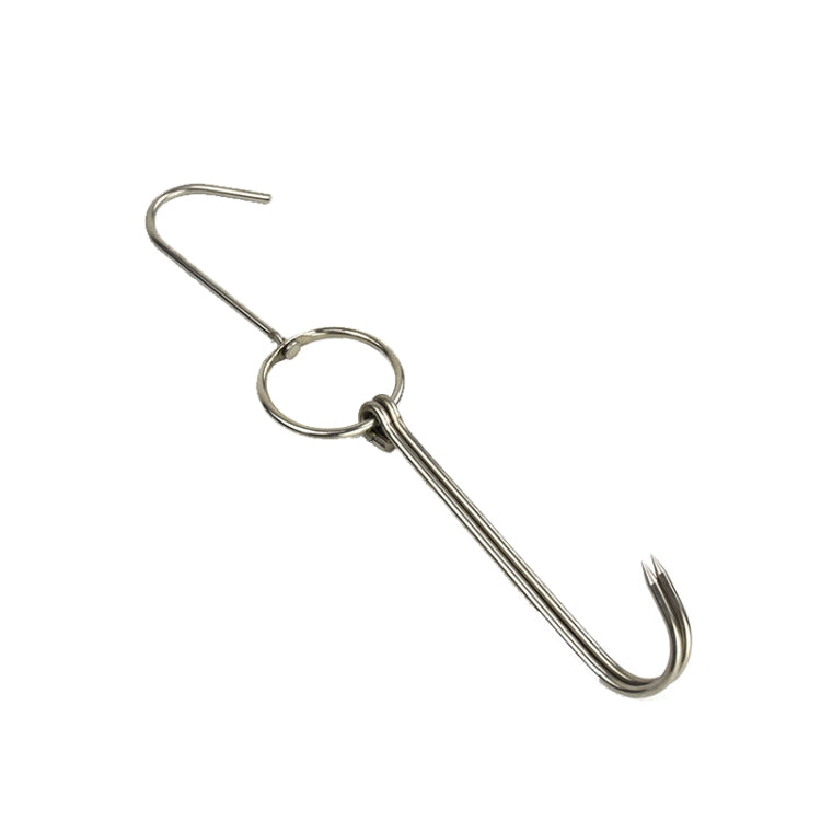 Stainless Steel Double Ring Duck Cooker Hanger Outdoor Barbecue Hanging Hook Stand