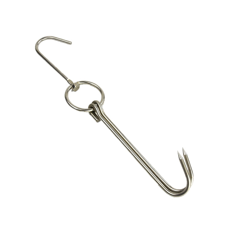 Stainless Steel Double Ring Duck Cooker Hanger Outdoor Barbecue Hanging Hook Stand