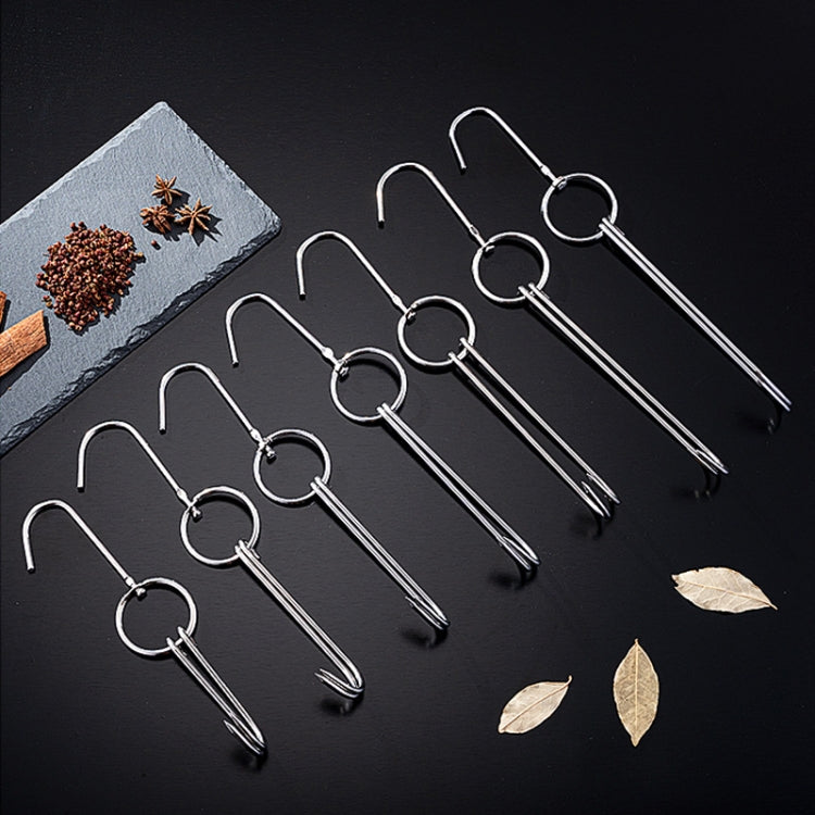 Stainless Steel Double Ring Duck Cooker Hanger Outdoor Barbecue Hanging Hook Stand