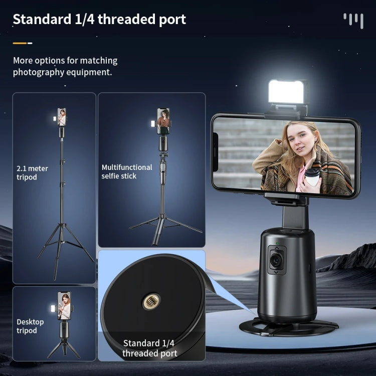 Pixel A200  Auto Tracking Gimbal Stabilizer 360 Degree Rotation Selfie Stick With Fill Light