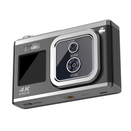 4K HD Optical Dual Lens Digital Camera 50MP Dual Screen Selfie Camera, No Memory