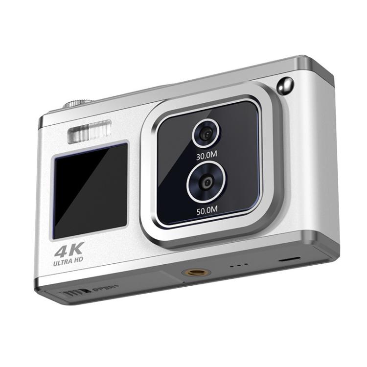 4K HD Optical Dual Lens Digital Camera 50MP Dual Screen Selfie Camera, No Memory