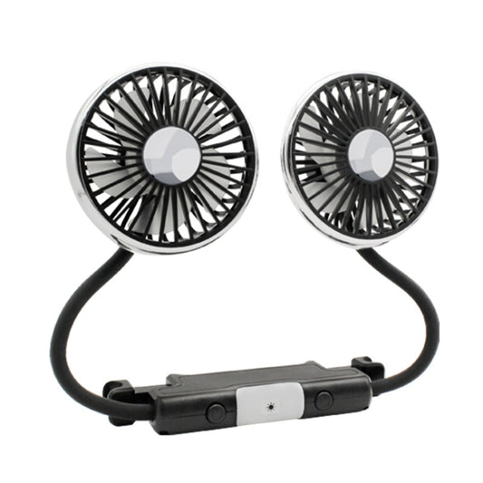 Car Double-head Hose Seat Fan with Light