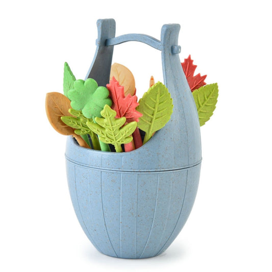 Mini Wheat Fiber Material Tableware Set Snack Dessert Forks