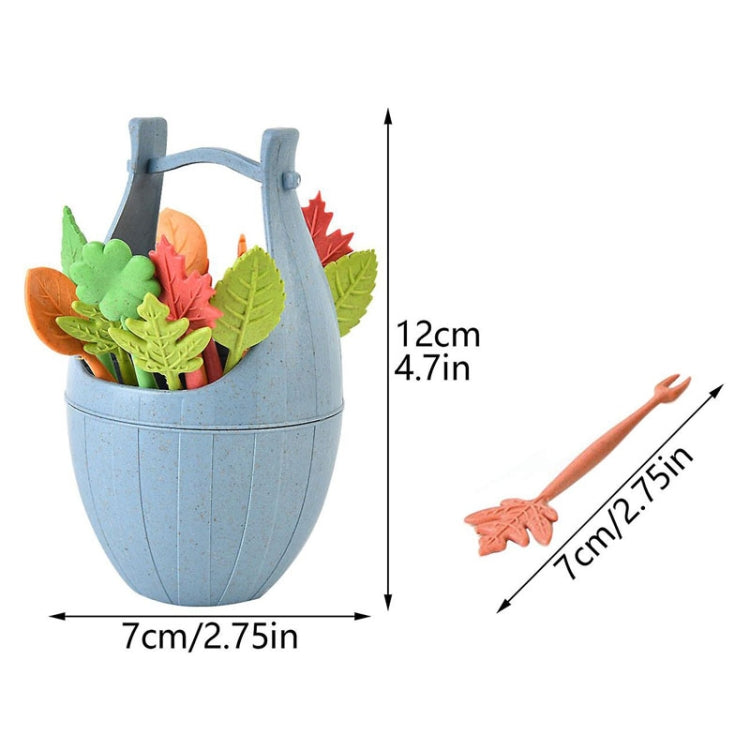 Mini Wheat Fiber Material Tableware Set Snack Dessert Forks