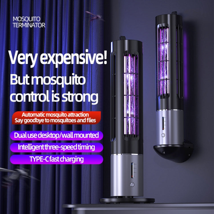 D9 Portable UV Anti Mosquito Lamp Rechargeable Mute Fly Trap with 3-speed Timing