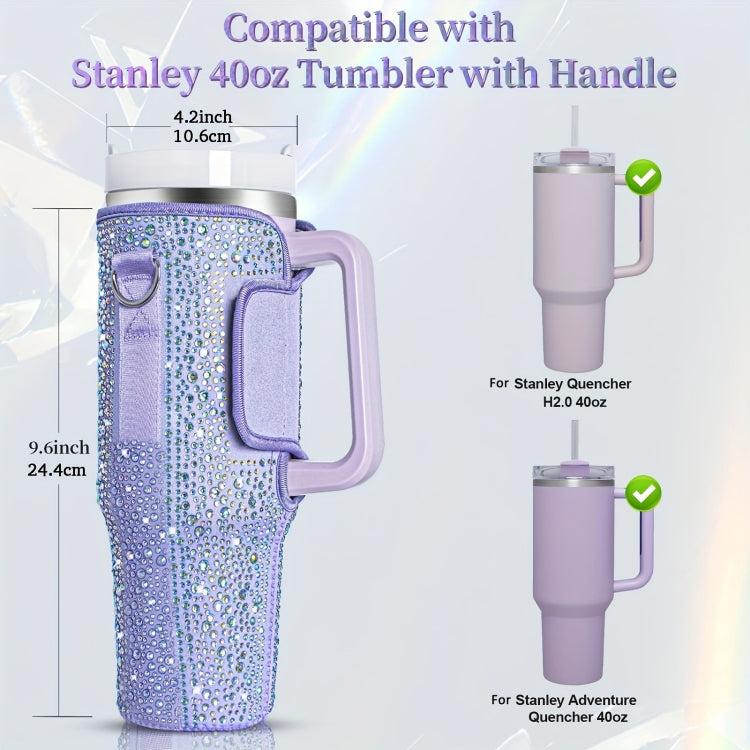For Stanley 40oz Cup Hot Diamond Cover Neoprene Insulated Portable Bottle Cover