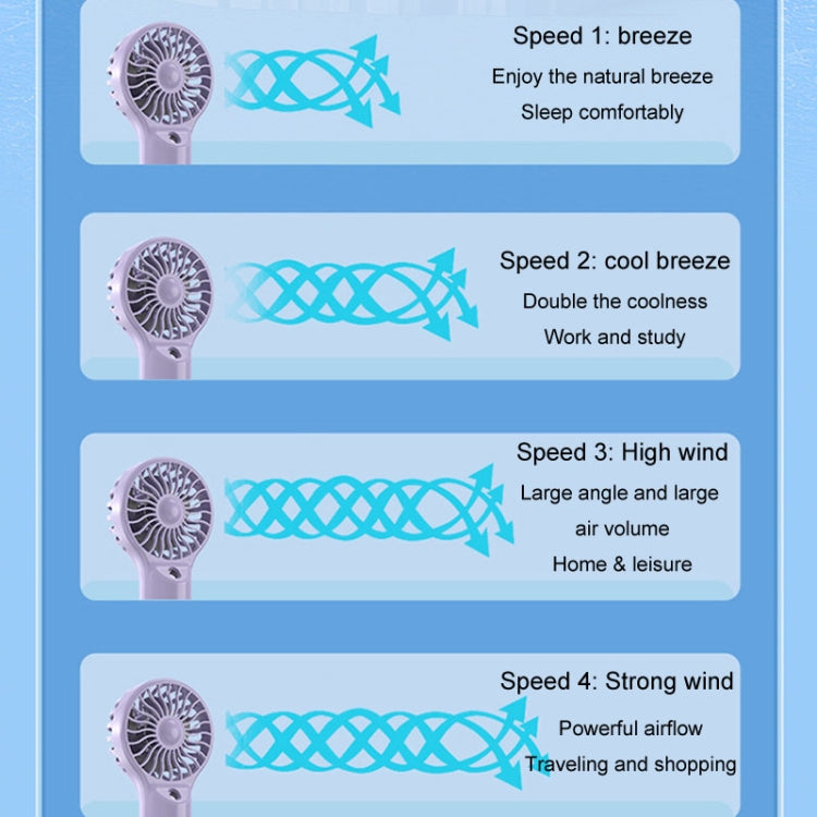 USB Rechargeable Handheld Misting Fan Portable Hydration Electrical Fan