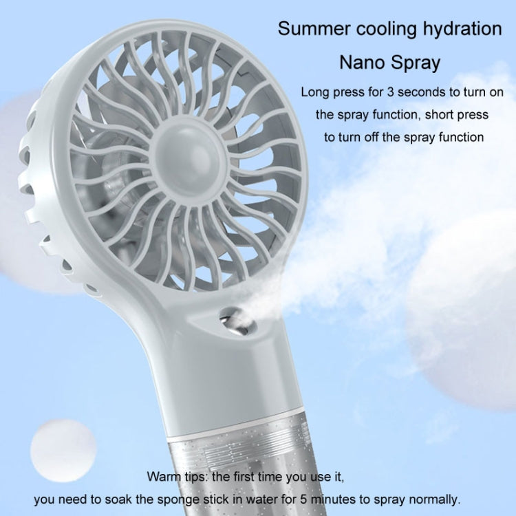 USB Rechargeable Handheld Misting Fan Portable Hydration Electrical Fan