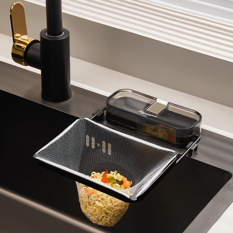 Suction Cup Kitchen Sink Filter Rack Household Draining Holder With Strainer