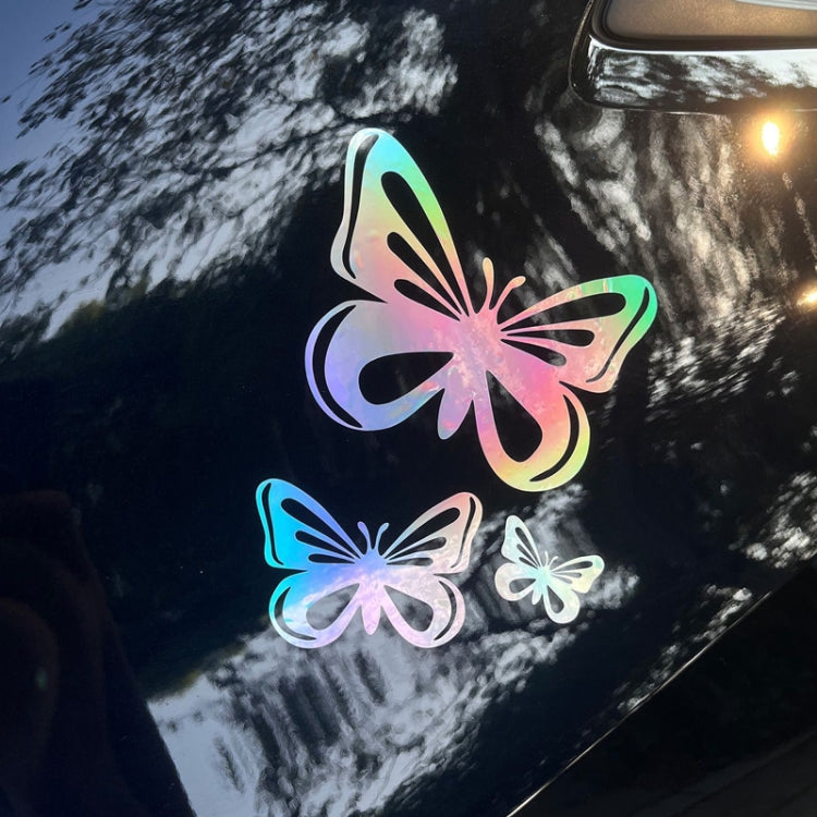 3pcs /Set Butterfly Hollow Car Scratch Decorative Fuel Tank Cap Sticker