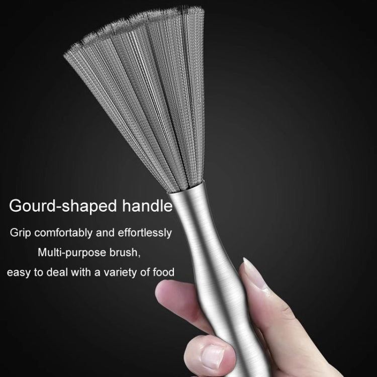 304 Thickened Lengthened Steel Wire Pot Brush Stainless Steel Cleaning Brush For Kitchen