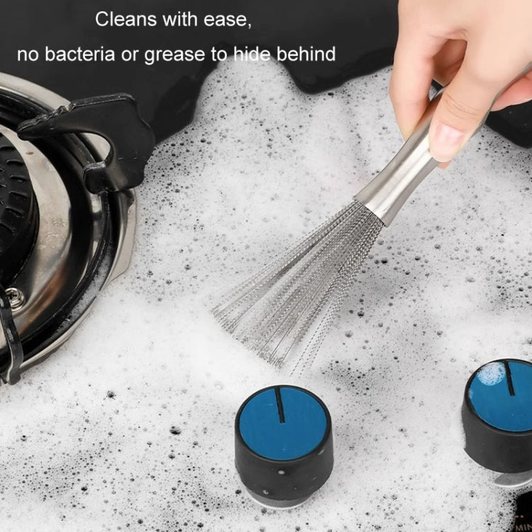 304 Thickened Lengthened Steel Wire Pot Brush Stainless Steel Cleaning Brush For Kitchen