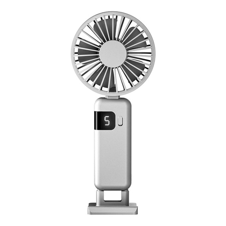 Portable Digital Display Hanging Neck Mute Small Fan USB Charging Handheld Foldable Fan