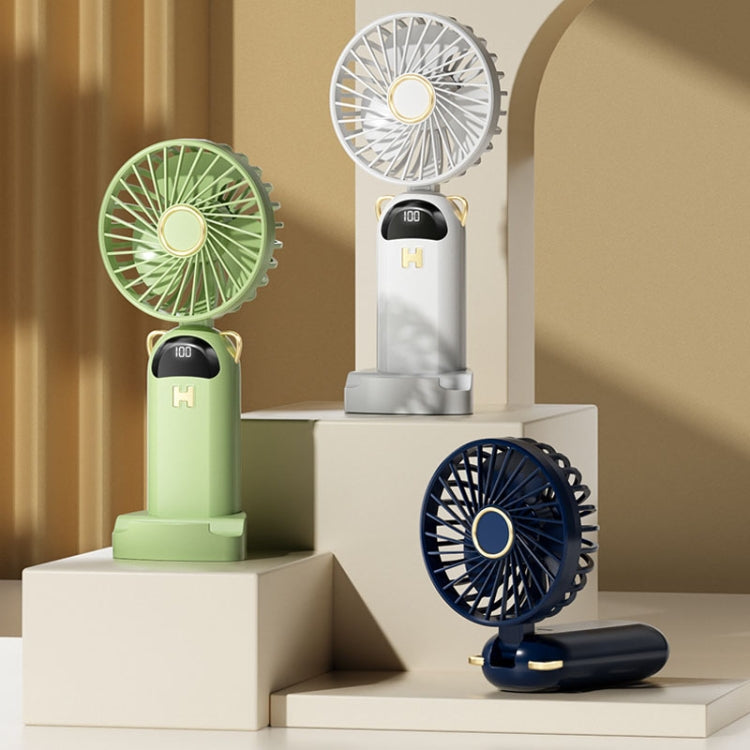 Foldable Digital Display USB Charging Fan Handheld Mute Hanging Neck Outdoor Small Fan