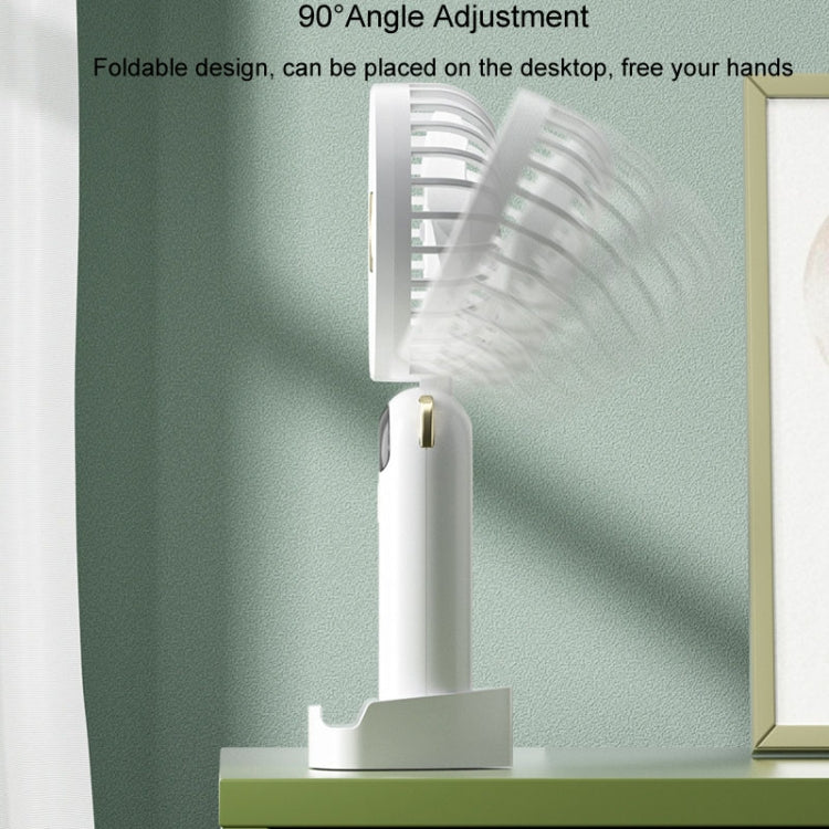 Foldable Digital Display USB Charging Fan Handheld Mute Hanging Neck Outdoor Small Fan