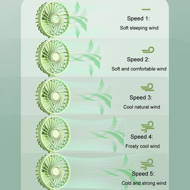 Foldable Digital Display USB Charging Fan Handheld Mute Hanging Neck Outdoor Small Fan