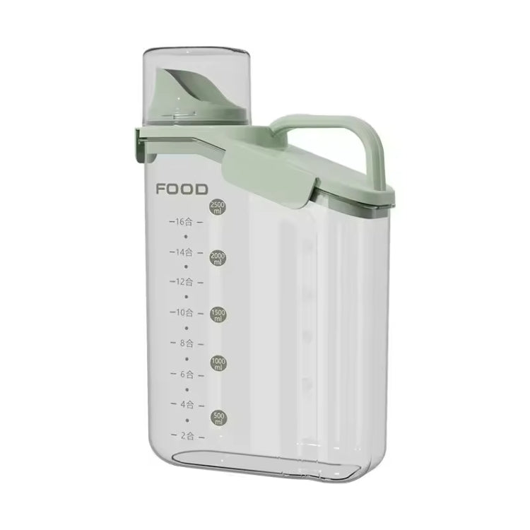 Plastic Sealed Grains Container Dry Food Storage Bin with Measuring Cup Pouring Spout