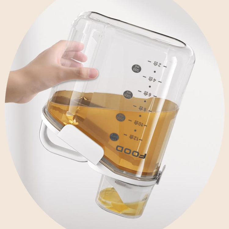 Plastic Sealed Grains Container Dry Food Storage Bin with Measuring Cup Pouring Spout