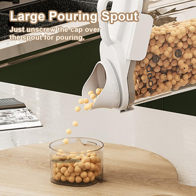 Plastic Sealed Grains Container Dry Food Storage Bin with Measuring Cup Pouring Spout