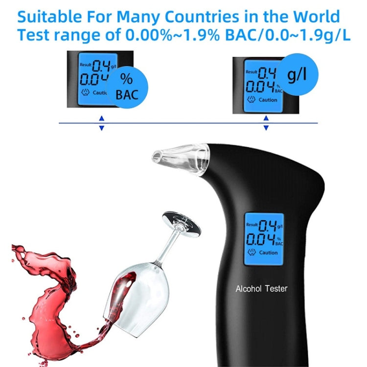 LCD Detector Backlight Light Breath Alcohol Tester
