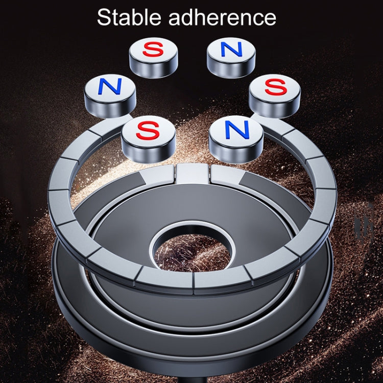 Magnetic Folding Car Phone Holder Rotatable Dashboard Stick-On Navigation Stand