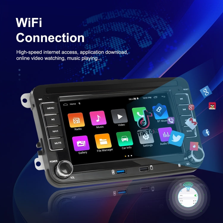 For Volkswagen/Skoda 2+64G Player Large Screen Carplay Android Navigation Reversing Camera Integrated Machine