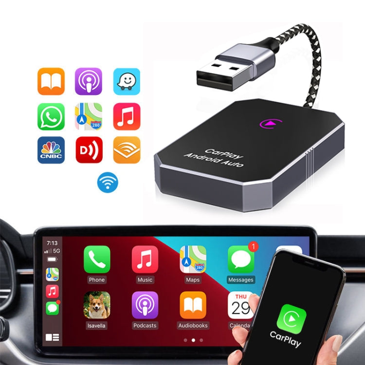 Car Carplay Box Wired to Wireless Bluetooth Adapter
