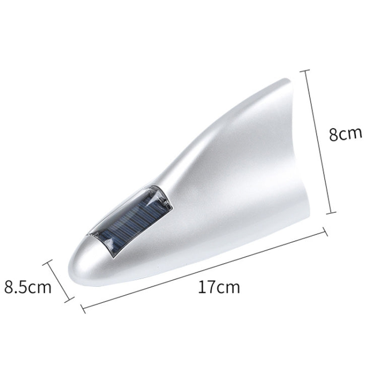 Solar Remote Control Signal Radio Shark Fin Antenna Anti-Tailgating Roof Warning Light