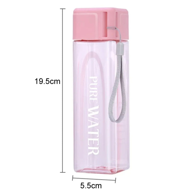 Simple Square Mug Portable Leak-Proof Plastic Cup Sports Camping Bottle