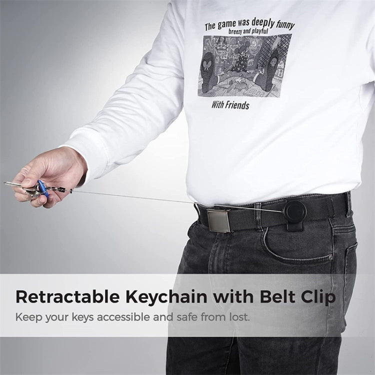 360 Degree Rotatable Heavy Duty Retractable Keychain with Belt Clip