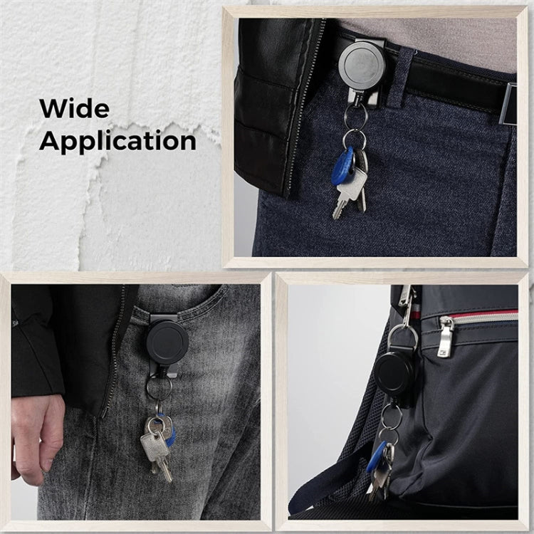 360 Degree Rotatable Heavy Duty Retractable Keychain with Belt Clip