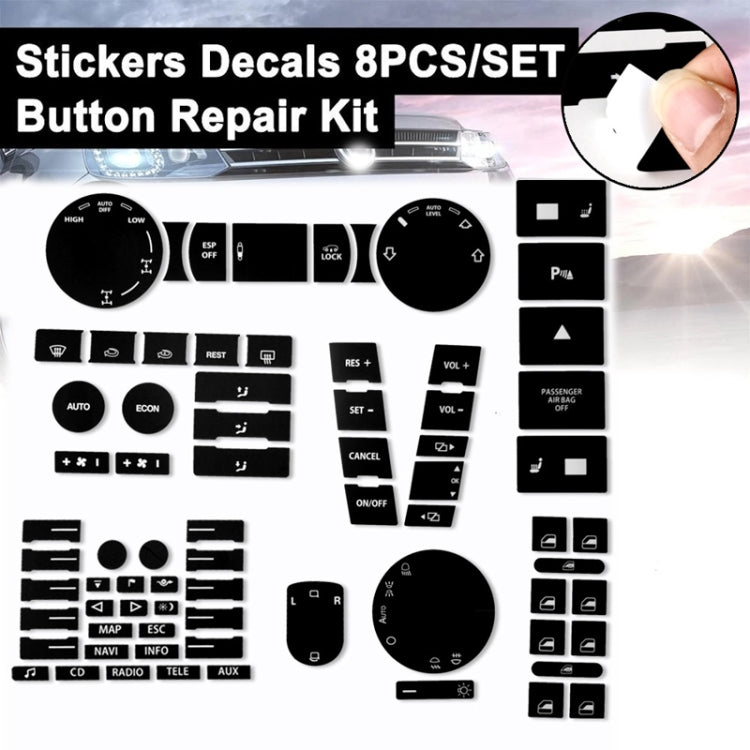 For 2005-2010 Volkswagen Touareg/Passat Steering Wheel Window AC Switch Button Repair Sticker