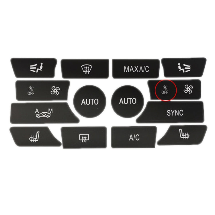 For BMW 5 Series/7 Series/X5/C6/F10/F01/F15 Air Conditioning Button Repair Sticker
