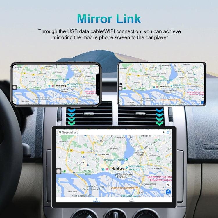 13.1 inch 4+64G Android Large Screen Navigator With Universal Map APK / Carplay / Reverse Car Image