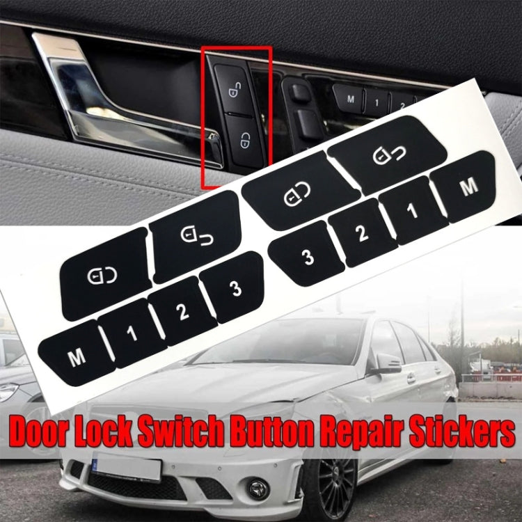 For Mercedes Benz W204/C300 2007-2014 Inner Door Switch Button Repair Sticker