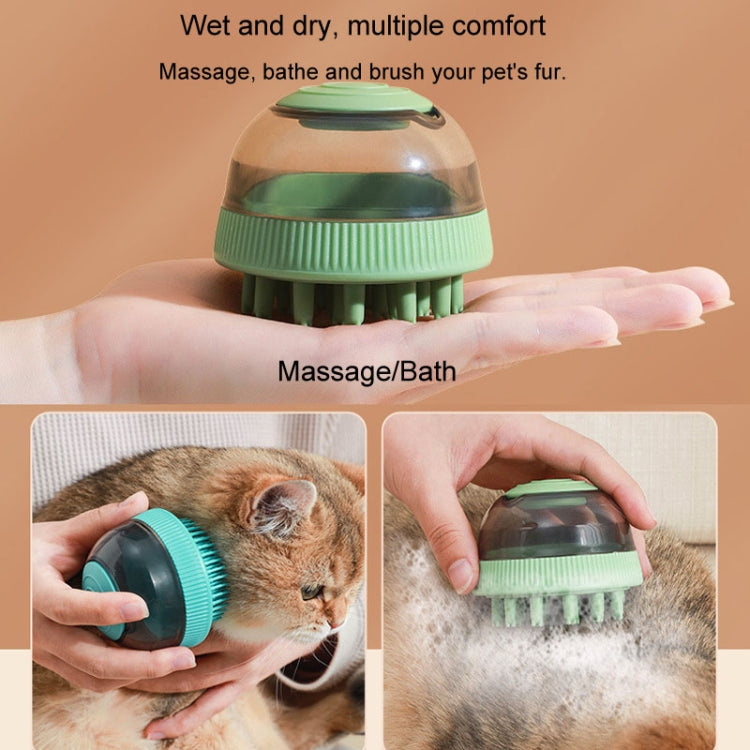 Pet Cleaning Supply Capsule Refillable Shower Gel Type Cats Dogs Bathing Massage Brush