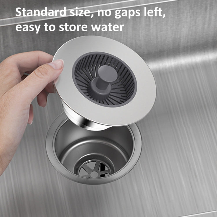 Pop Up Kitchen Sink Drain Strainer Stopper Combo Anti-Clog and Easy Clean