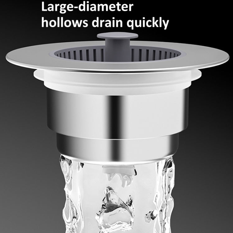 Pop Up Kitchen Sink Drain Strainer Stopper Combo Anti-Clog and Easy Clean