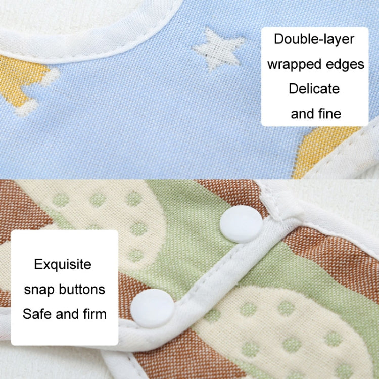 2pcs Dual Sided Newborn Baby Petal Waterproof Bib Six Layers Gauze Cotton Plum Bib