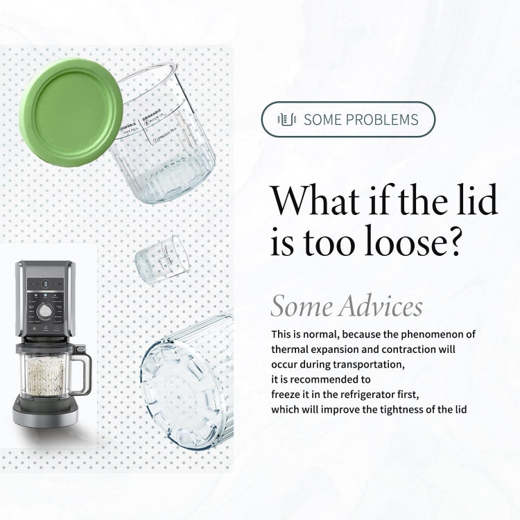 For Ninja Creami Deluxe NC500 / NC501 4pcs /Set 24Oz Ice Cream Containers